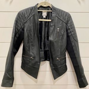 Halogen Black Leather Jacket